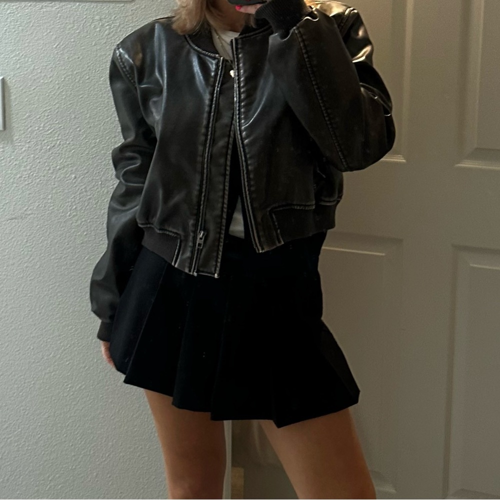 Vegan leather jacket